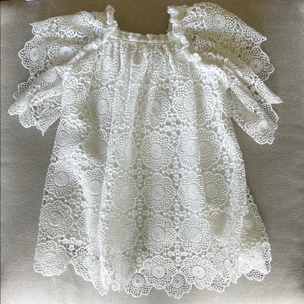 Elegant White Lace Girls Dress